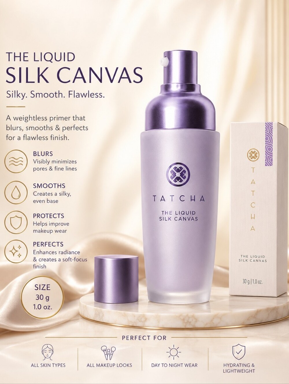 Tatcha The Liquid Silk Canvas Protective Makeup Primer 30 g